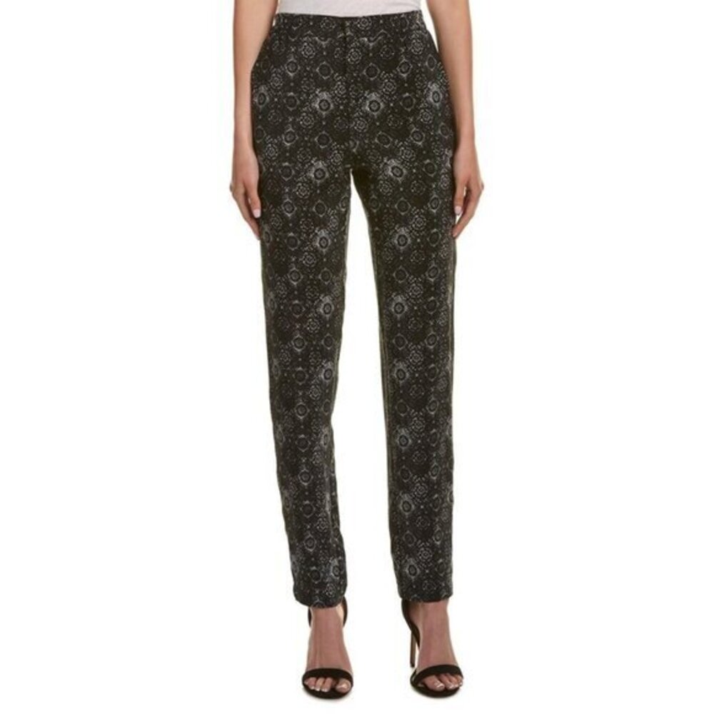 Nanette Lepore Silk Jogger Pants Black Silk Casual Dress Pants Sz 4 NWT $298